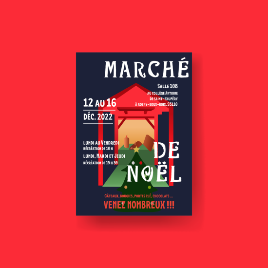 Affiche pour le marché de Noël